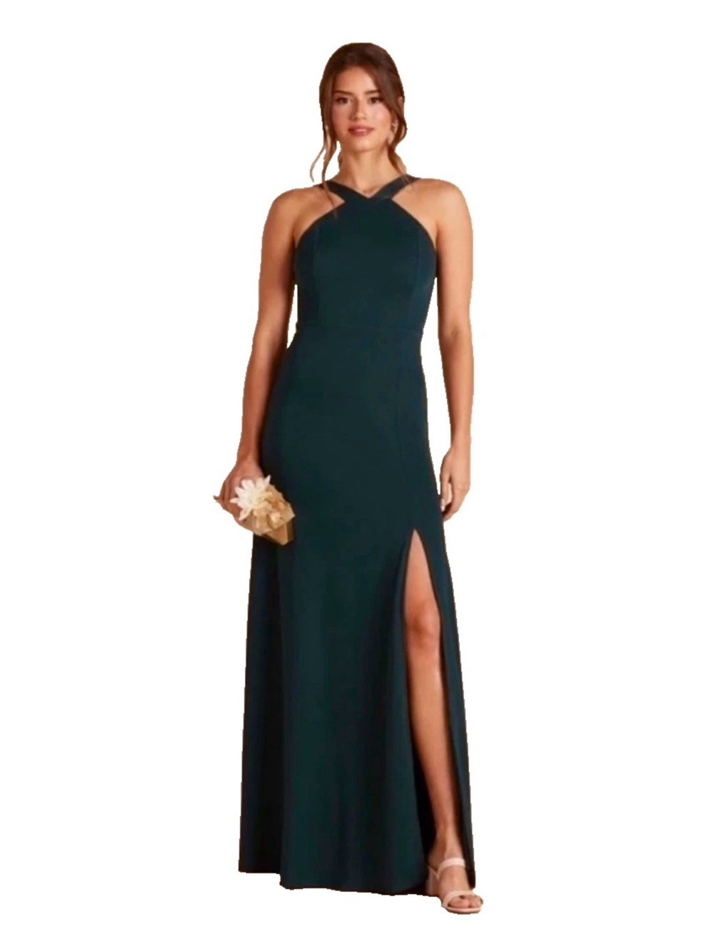 Birdie Grey Gene Emerald Green Cross-Strap Dress Maxi XL